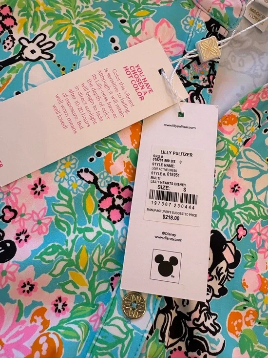 Lilly Pulitzer Love Active Dress Lilly hearts Disney Minnie Mickey small - Picture 3 of 4